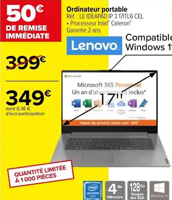 Carrefour Ordinateur Portable offre