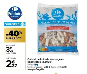 Carrefour Cocktail de Fruits de Mer Surgelés offre