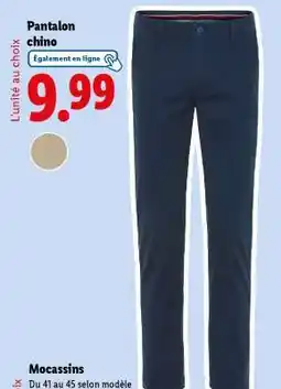 Lidl Pantalon chino offre