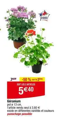 Carrefour Géranium offre