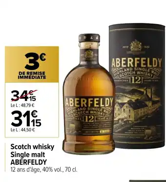 Carrefour Scotch Whisky Single Malt offre