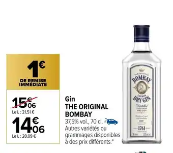 Carrefour Gin The Original Bombay offre