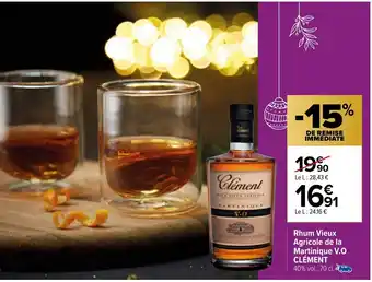 Carrefour Rhum Vieux Agricole de La Martinique V.O offre
