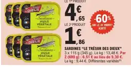 E.Leclerc LE TRÉSOR DES DIEUX Sardines offre
