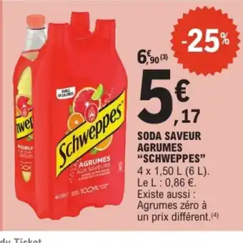E.Leclerc SCHWEPPES Soda saveur agrumes offre