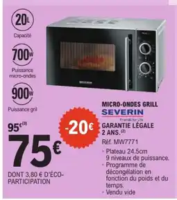 E.Leclerc SEVERIN Micro-ondes grill offre