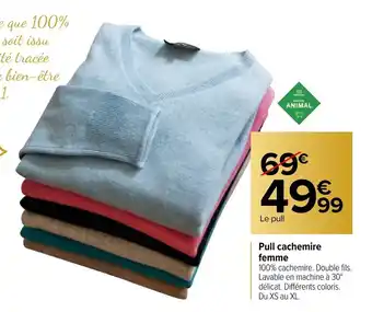 Carrefour Pull Cachemire Femme offre