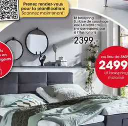 Möbel Martin Lit boxspring Surface de couchage offre