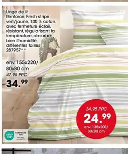 Möbel Martin Linge de lit Renforce, Fresh stripe offre