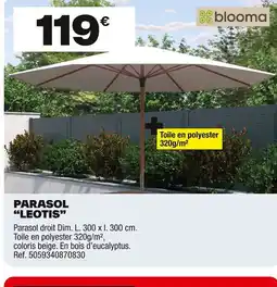 Brico Dépôt Parasol leotis offre