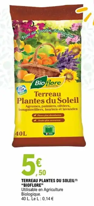 E.Leclerc Terreau plantes du soleil bioflore offre