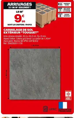 Brico Dépôt Carrelage de sol extérieur touquet offre