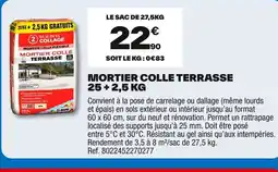 Brico Dépôt Mortier colle terrasse offre