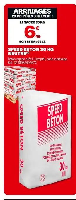Brico Dépôt Speed beton offre