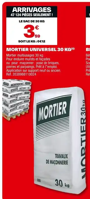 Brico Dépôt Mortier universel offre