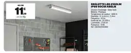 Brico Dépôt Reglette led 2100lm ip65 60cm abelie offre