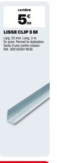 Brico Dépôt Lisse clip 3 m offre