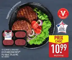 ALDI 8 steaks hachés pur bœuf 5% de mg. offre
