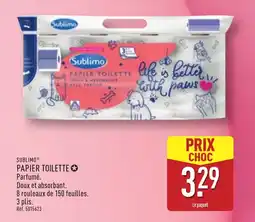 ALDI Sublimo papier toilette offre