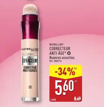 ALDI Maybelline correcteur anti-âge offre