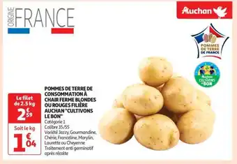 Auchan Pommes De Terre De Consommation offre