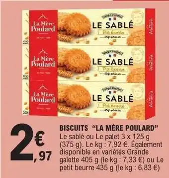 E.Leclerc Biscuits La Mère Poulard offre