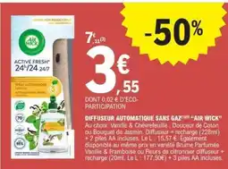 E.Leclerc DIFFUSEUR AUTOMATIQUE SANS GAZ “AIR WICK” offre