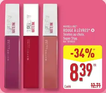 ALDI Maybelline rouge à lèvres offre