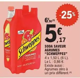 E.Leclerc SODA SAVEUR AGRUMES 'SCHWEPPES' offre