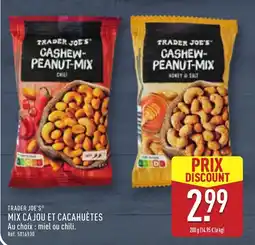 ALDI Trader joe's mix cajou et cacahuètes offre