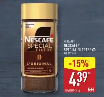 ALDI Nescafé spécial filtre offre