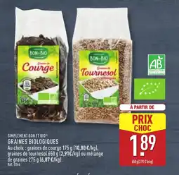 ALDI Simplement bon et bio graines biologiques offre