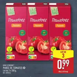 ALDI King's crown purée de tomates offre