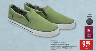 ALDI Up 2 fashion chaussures en toile offre