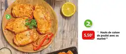 Colruyt Hauts de cuisse de poulet avec os mariné offre