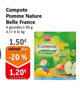 Colruyt BELLE FRANCE Compote Pomme Nature offre