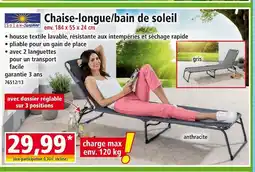 Norma Solax-Sunshine Chaise-longue/bain de soleil offre