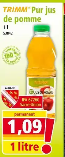 Norma TRIMM Pur jus de pomme offre