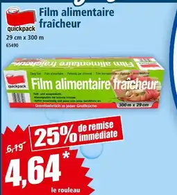 Norma QUICKPACK Film alimentaire fraîcheur offre
