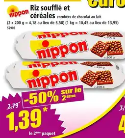 Norma Nippon Riz soufflé et céréales offre