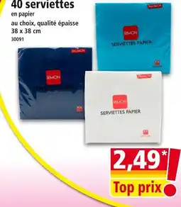 Norma 40 serviettes offre