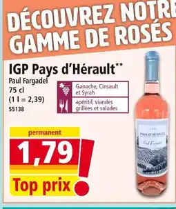 Norma Paul Fargadel IGP Pays d'Hérault offre