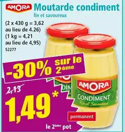 Norma Amora Moutarde condiment fin et savoureux offre