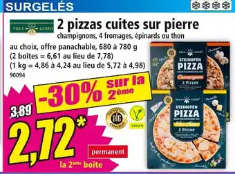 Norma VILLA GUSTO 2 pizzas cuites sur pierre offre