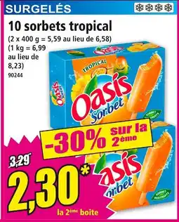 Norma OASIS 10 sorbets tropical offre