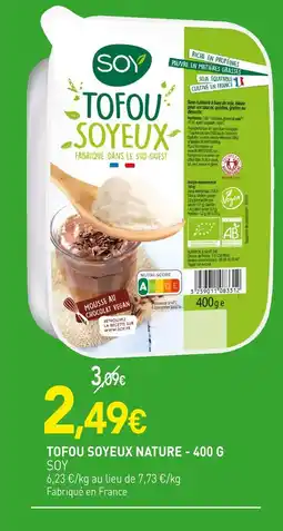 naturéO SOY Tofou soyeux nature offre