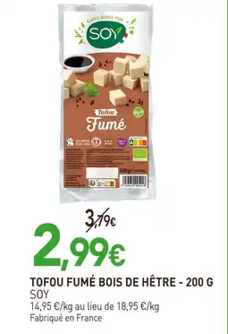naturéO SOY Tofou fumé bois de hêtre - 200 g offre