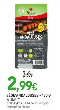 naturéO WHEATY Végé'andalouses - 130 g offre