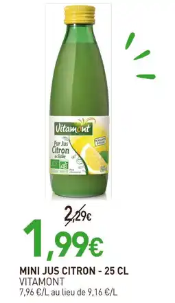 naturéO VITAMONT Mini Jus Citron - 25 cl offre