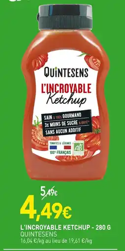 naturéO QUINTESENS L'incroyable ketchup - 280 g offre